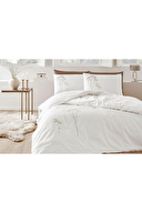 Özdilek Elisa King Size Nakışlı Saten Nevresim Takımı