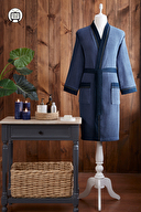 Özdilek Oregon Maskülen Nakışlı Denim Kimono Bornoz