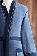 Özdilek Oregon Maskülen Nakışlı Denim Kimono Bornoz