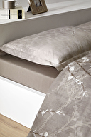 Özdilek White Sakura King Size Lastikli Çarşaf Nevresim Takımı