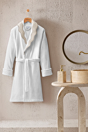 Cottons & Clouds Retro Kadife Şal Yaka Bornoz