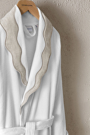 Cottons & Clouds Retro Kadife Şal Yaka Bornoz