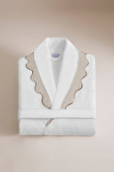 Cottons & Clouds Retro Kadife Şal Yaka Bornoz