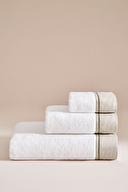 Cottons & Clouds Linen Keten Nakışlı Banyo Havlusu 100 x 150 cm