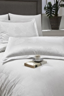 Özdilek Yaprak Çift Kişilik Jakarlı Saten Nevresim Takımı