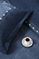 Özdilek Oregon Tek Kişilik Lastikli Çarşaf Denim Nevresim Takımı