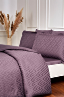 Özdilek Geometrik Çift Kişilik Jakarlı Saten Nevresim Takımı