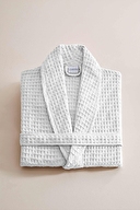 Cottons & Clouds Waffle Diagonal Şal Yaka Bornoz