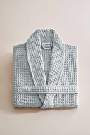 Cottons & Clouds Waffle Diagonal Şal Yaka Bornoz