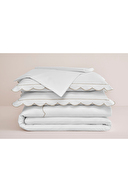 Cottons & Clouds Retro Lastikli Çarşaf Çift Kişilik Nakışlı Saten Nevresim Takımı