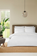 Cottons & Clouds Retro Lastikli Çarşaf King Size Nakışlı Saten Nevresim Takımı