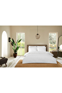 Cottons & Clouds Retro Lastikli Çarşaf Süper King Size Nakışlı Saten Nevresim Takımı