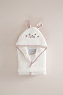 Cottons & Clouds Little Rabbit Nakışlı Kapüşonlu Bebek Bornozu 0 / 1 Yaş