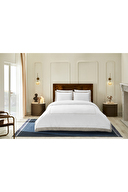 Cottons & Clouds Harmony Lastikli Çarşaf Süper King Size Nakışlı Saten Nevresim Takımı