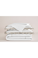 Cottons & Clouds Retro Line Lastikli Çarşaf Süper King Size Nakışlı Saten Nevresim Takımı