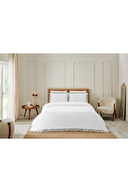 Cottons & Clouds Retro Line Lastikli Çarşaf Süper King Size Nakışlı Saten Nevresim Takımı