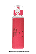 My Bottle Deri Kılıflı Cam Matara 480 Ml Enjoy