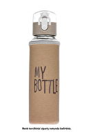 My Bottle Deri Kılıflı Cam Matara 480 Ml Enjoy