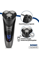 Goldmaster Sonic Dijital Ekranlı Esnek Oynar Başlıklı Islak&Kuru Şarjlı Tıraş Makinesi