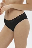 Yıldız Kadın Likralı Beli Dantelli Bikini Külot 3528