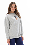 First Company Denim Kadın Nakışlı Oversize Sweatshirt 2524BS130244