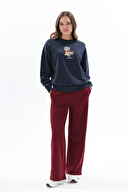 First Company Denim Kadın Nakışlı Oversize Sweatshirt 2524BS130244