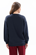 First Company Denim Kadın Nakışlı Oversize Sweatshirt 2524BS130244
