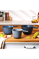 Emsan Benefito Süzgeçli Karıştırma Kabı 3'lü Mavi