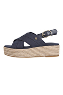 Tommy Hilfiger Kadın Denim Espadrille Platform Sandalet FW0FW08669DW6