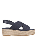 Tommy Hilfiger Kadın Denim Espadrille Platform Sandalet FW0FW08669DW6