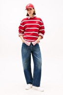 Tommy Hilfiger Kadın Modern Court Sneaker Tumbled Ltr Ayakkabı FW0FW09029YBS