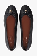 Tommy Hilfiger Kadın Smooth Lthr Ballet Ayakkabı FW0FW09006BDS