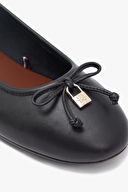 Tommy Hilfiger Kadın Smooth Lthr Ballet Ayakkabı FW0FW09006BDS