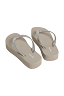 Calvin Klein Kadın Flatform Flip Flop Met TPU Terlik HW0HW03120PBO
