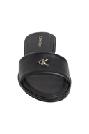 Calvin Klein Kadın Round Flat Sandal Lth Bar HW2 Sandalet HW0HW029250GJ