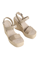 Calvin Klein Kadın Wedge Espadrille 70 Webbing Lth Sandalet HW0HW02901PDT