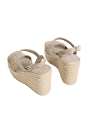 Calvin Klein Kadın Wedge Espadrille 70 Webbing Lth Sandalet HW0HW02901PDT