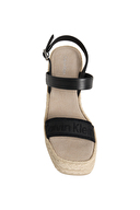 Calvin Klein Kadın Wedge Espadrille 70 Webbing Lth Sandalet HW0HW02901BEH