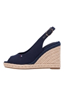 Tommy Hilfiger Kadın Flag High Wedge Espad Slingback Sandalet FW0FW09343DW6