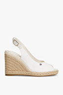 Tommy Hilfiger Kadın Flag High Wedge Espad Slingback Sandalet FW0FW09343YBL