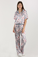 Nbb Pijama Takım Saten 3372GRI