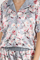 Nbb Pijama Takım Saten 3372GRI