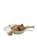 Neoflam Midas İç İçe Geçebilen Tava Tencere Set 9 Parça Bej