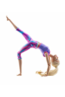 Barbie Sonsuz Hareket Bebeği, Sarışın - Desenli Taytlı