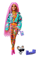 Barbie Extra - Pembe Örgü Saçlı Bebek