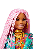 Barbie Extra - Pembe Örgü Saçlı Bebek