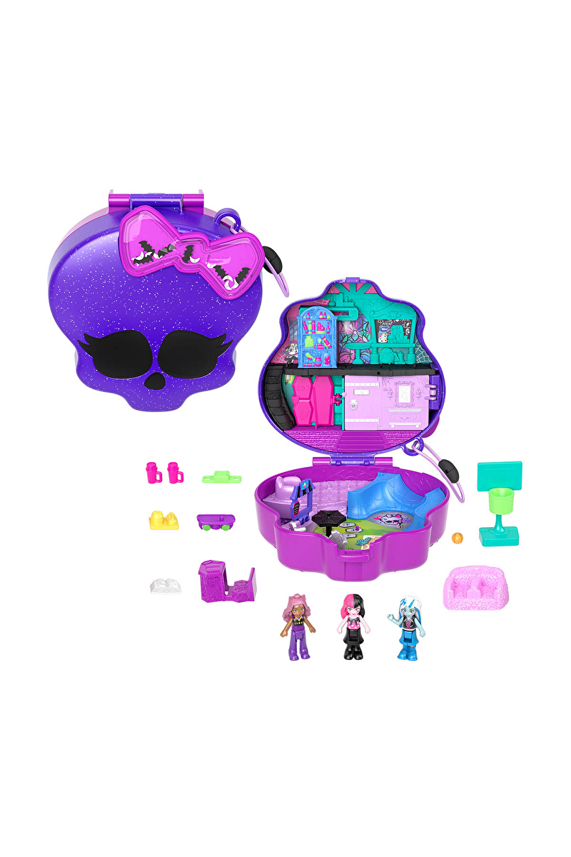 Polly Pocket Monster High Temalı Kompakt, Oyun Seti HVV58