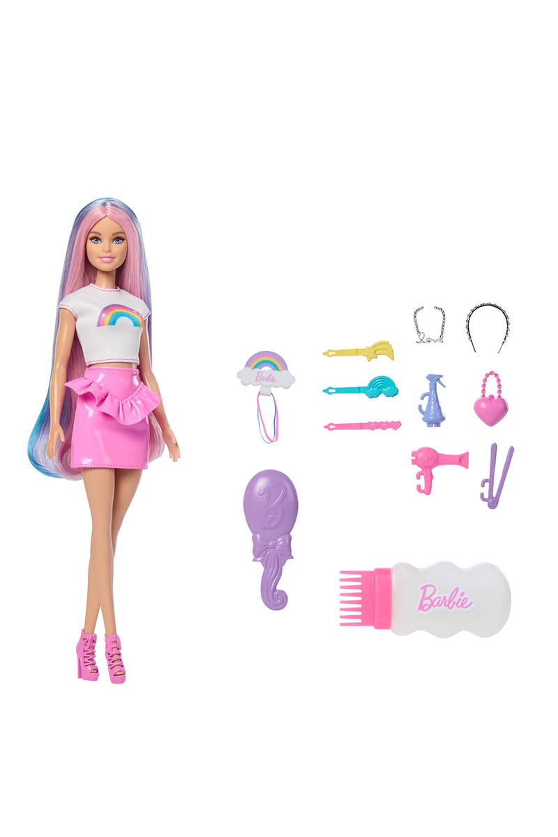 Barbie Gökkuşağı Işıltı Saçlı Bebek JJP07
