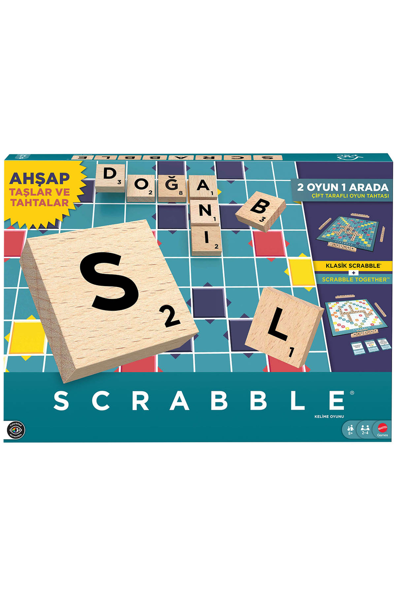 Scrabble Orijinal Ahşap İkisi Bir Arada Türkçe
