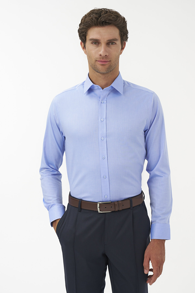 Finesuits Erkek Non-Iron Düz Pamuk Gömlek 2512103106.NONS